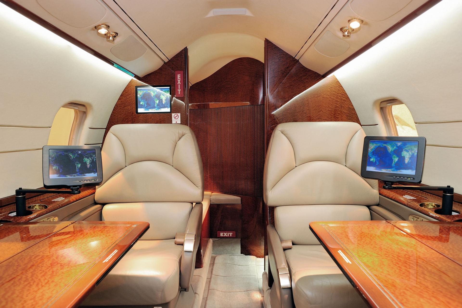 Business airplane interior